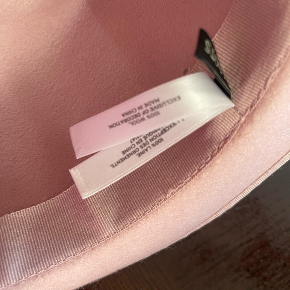 Talbots Pink Fedora Hat 100% wool - Picture 5 of 6
